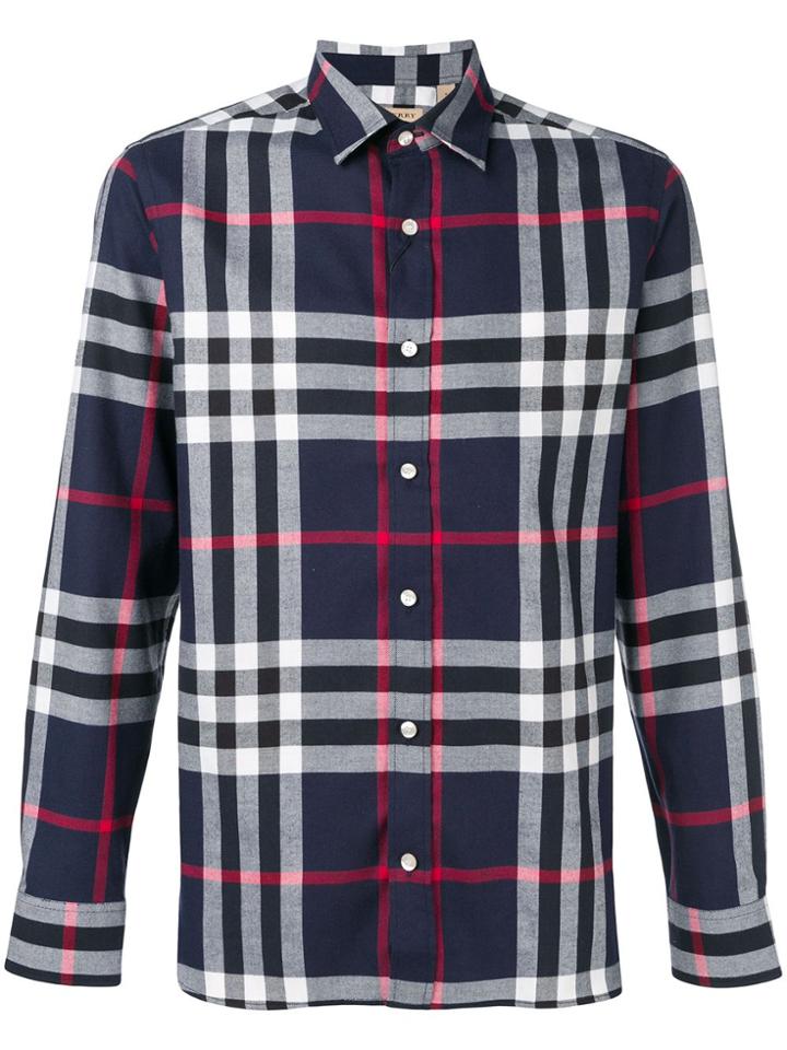Burberry Classic Flanel Check Shirt - Blue