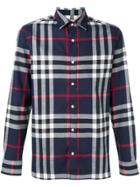 Burberry Classic Flanel Check Shirt - Blue