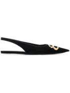 Balenciaga Bb Slingback Flats - Black