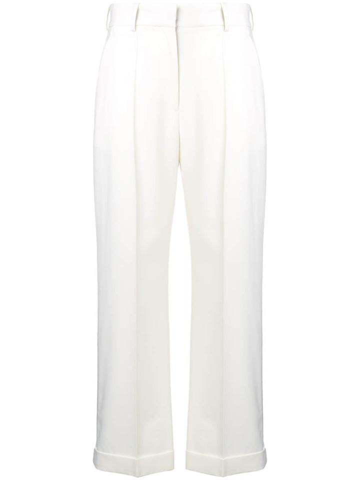 Racil Cropped Wide Leg Trousers - White