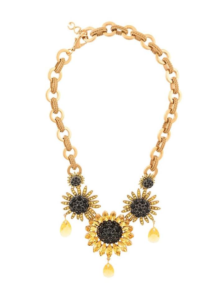 Dolce & Gabbana Large Sunflowers Necklace - Yellow