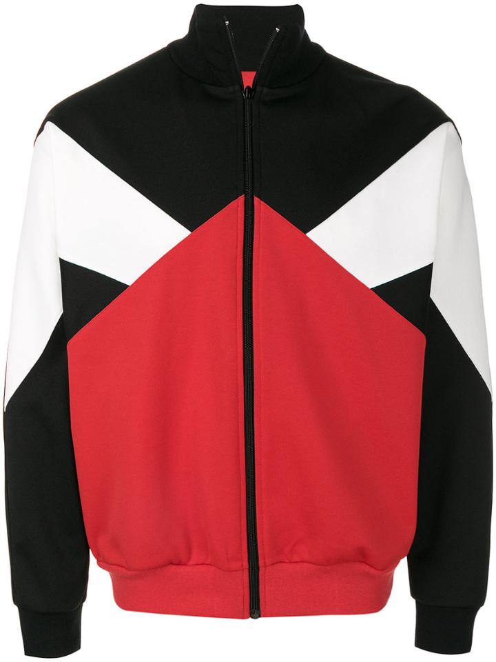 Maison Margiela Colour-block Zipped Sweatshirt - Red
