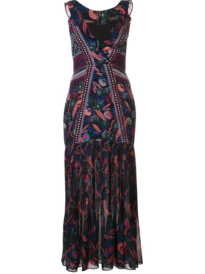 Saloni 'garnet' Dress, Women's, Size: 8, Black, Silk/polyester