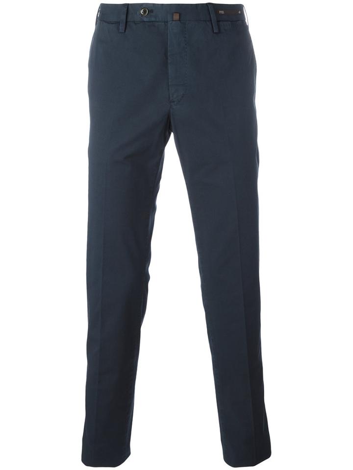 Pt01 Classic Chinos, Size: 48, Blue, Cotton/spandex/elastane