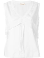 Marni Sleeveless Top, Women's, Size: 42, White, Cotton/acetate/silk/spandex/elastane