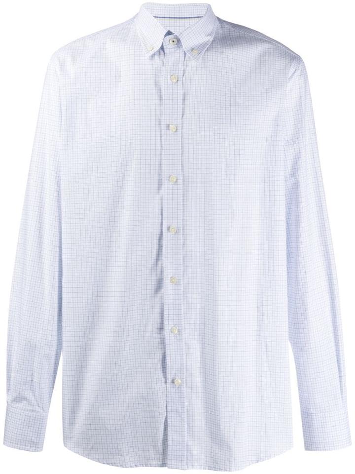 Hackett Check Pattern Shirt - White