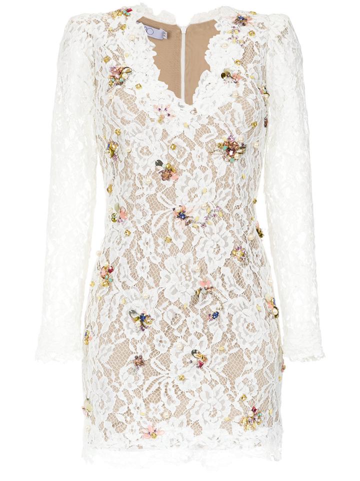 Patbo Floral Lace Patterned Dress - White