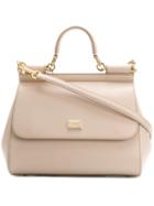 Dolce & Gabbana - Sicily Tote - Women - Calf Leather - One Size, Nude/neutrals, Calf Leather