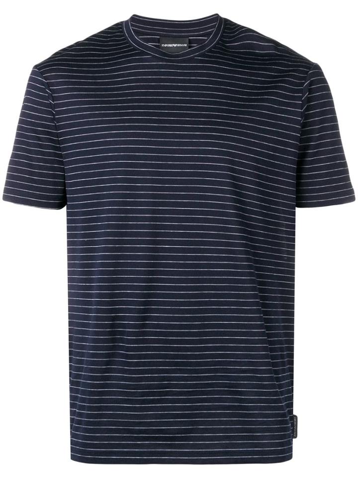 Emporio Armani Striped T-shirt - Blue