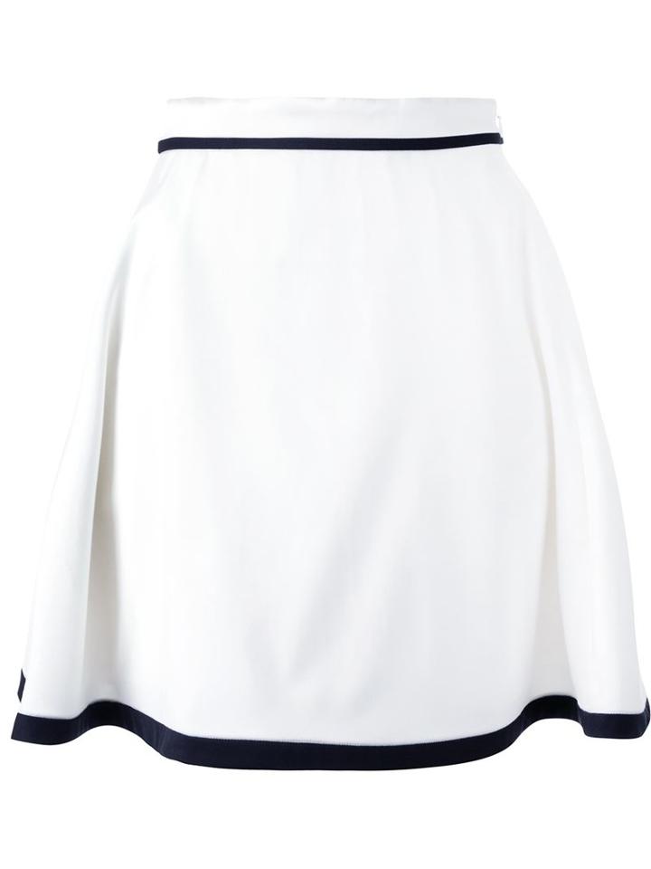 Loveless High Waisted Mini Skirt, Women's, Size: 36, White, Polyester/polyurethane/rayon