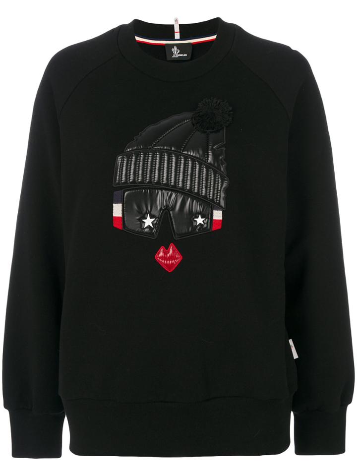 Moncler Grenoble Embroidered Pull-over Sweater - Black
