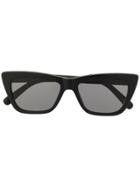 Stella Mccartney Eyewear Chain Detail Square Sunglasses - Black