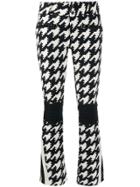 Perfect Moment Houndstooth Flared Trousers - Black