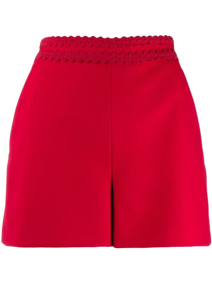 Red Valentino Topstitching Short Shorts