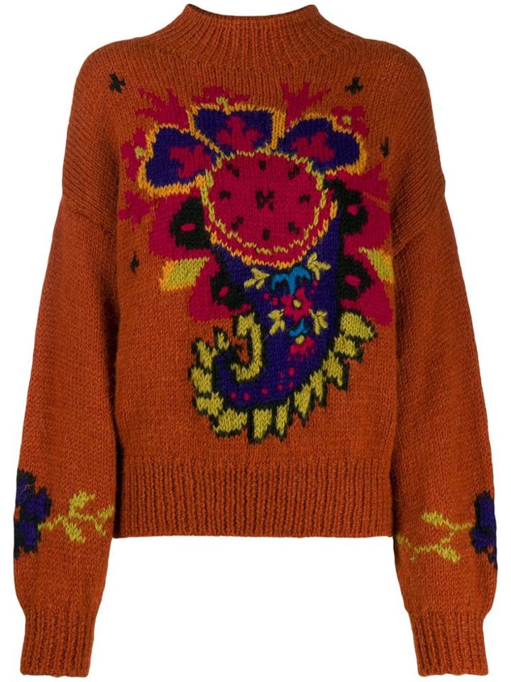 A.n.g.e.l.o. Vintage Cult 1980s Byblos' Paisley Intarsia Jumper -