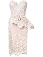 Nedret Taciroglu Couture - Lace-embroidered Dress - Women - Silk - 38, Nude/neutrals, Silk