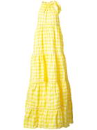 Marques'almeida Tiered Maxi Dress, Women's, Size: Small, White, Polyester/polyimide