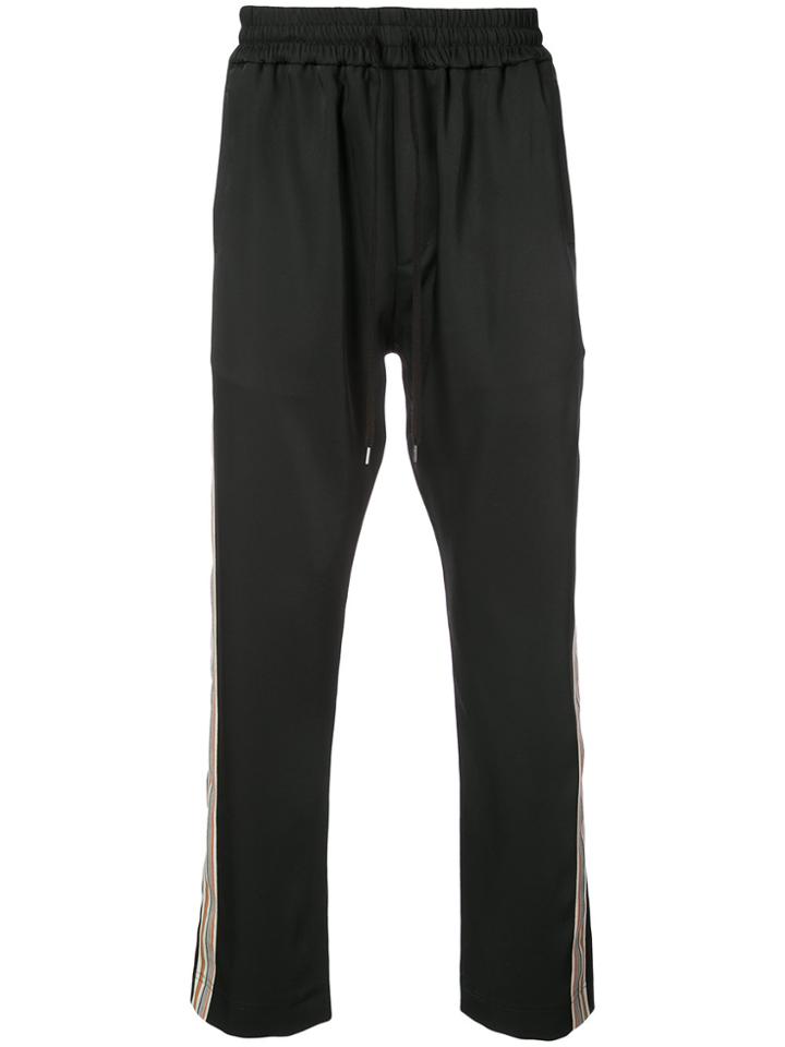 Cmmn Swdn Side Stripe Buck Track Pants - Black