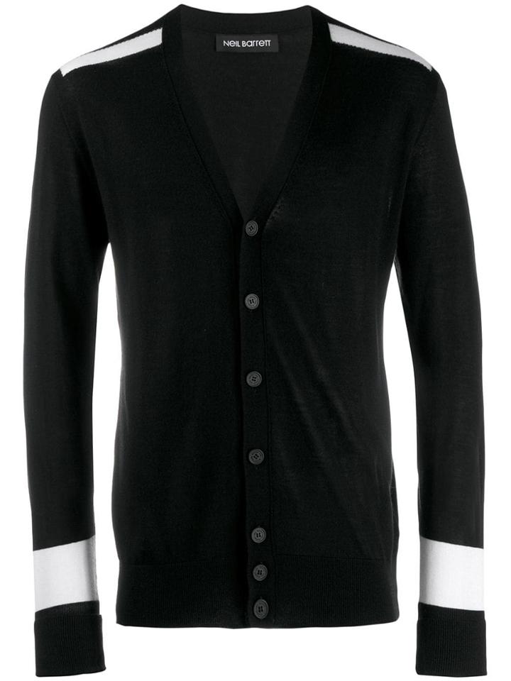 Neil Barrett Stripe Detail Cardigan - Black