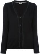 Lanvin Transparent Panel Cardigan, Women's, Size: Small, Black, Silk/polyamide/spandex/elastane/cashmere