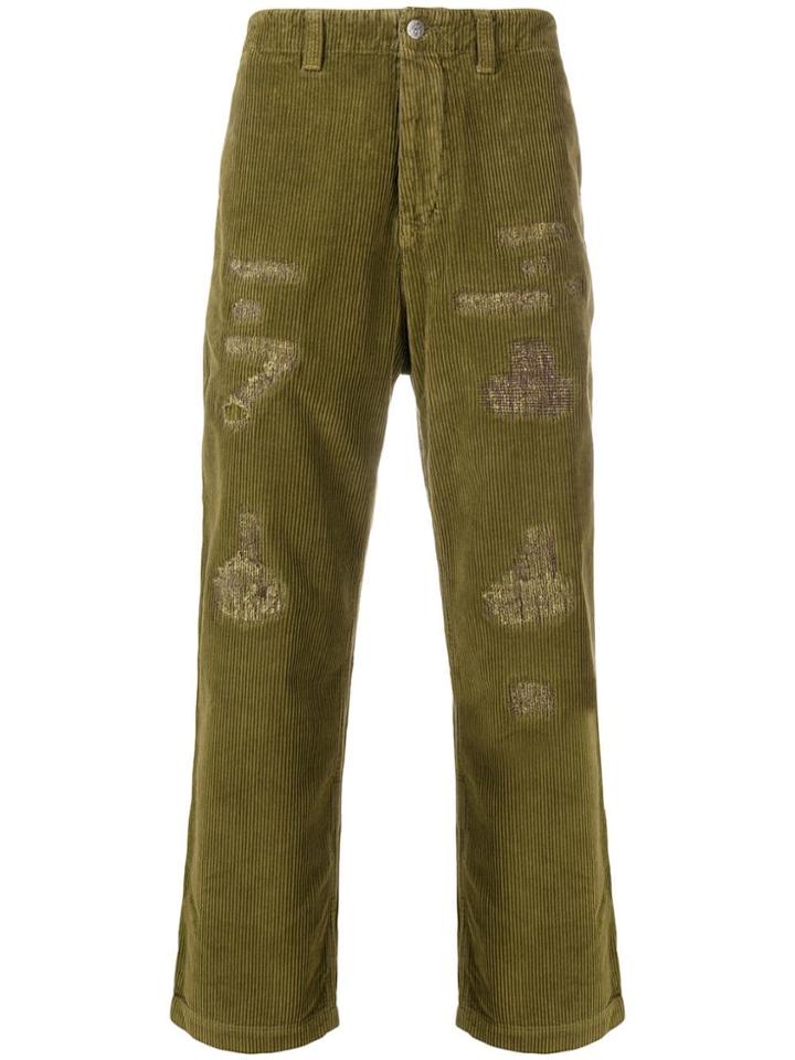 Prps Distressed Corduroy Trousers - Green