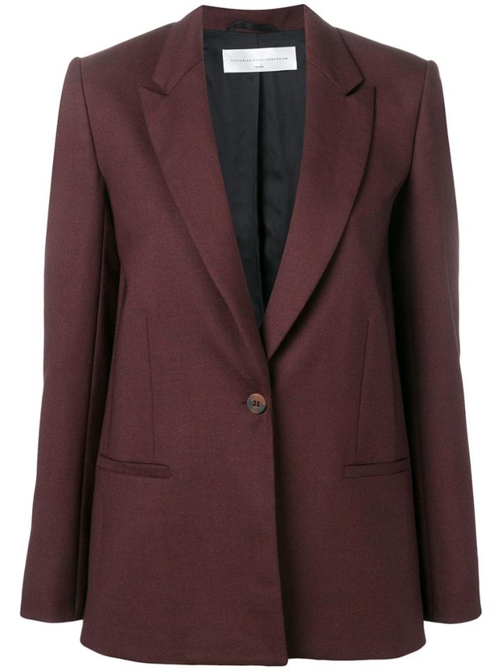 Victoria Victoria Beckham Slim Blazer - Brown
