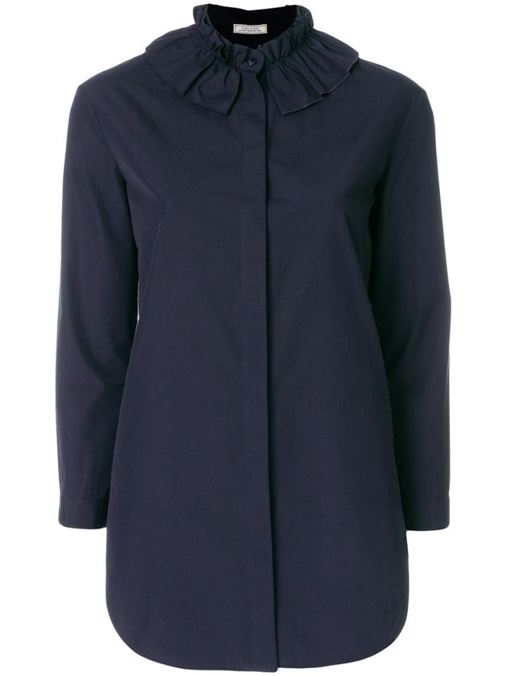 Nina Ricci Ruffle Collar Shirt - Blue