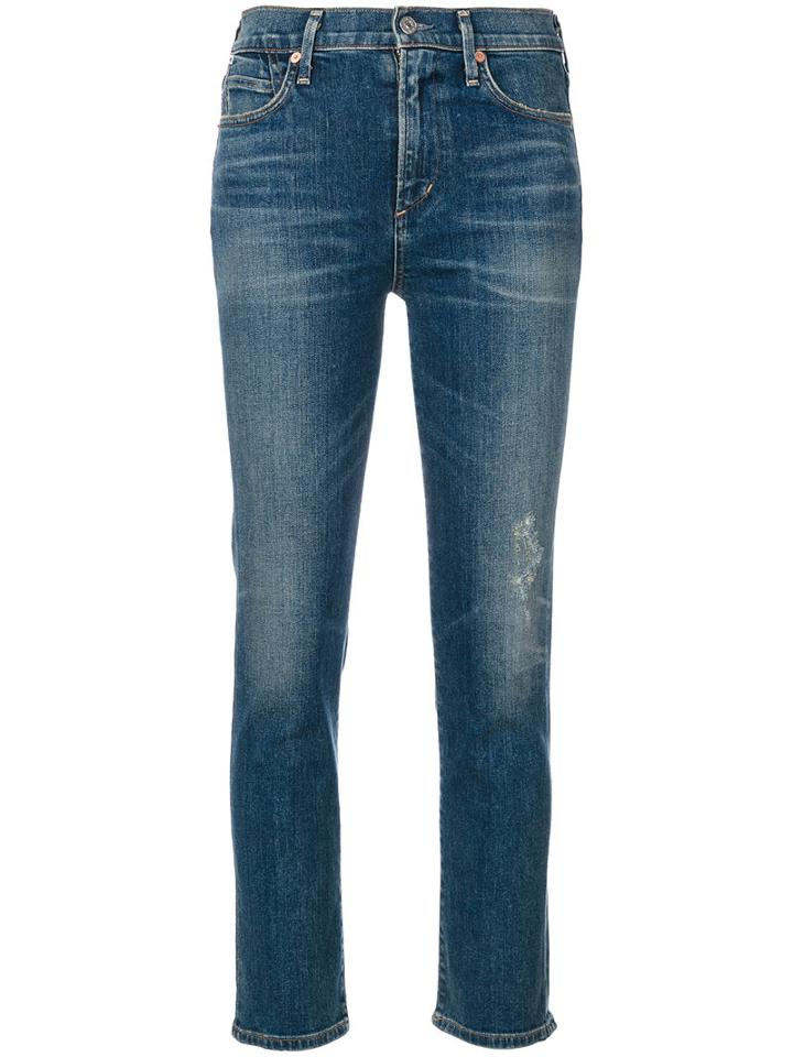 Citizens Of Humanity - Rocket Cigarette Ankle Jeans - Women - Cotton/polyurethane - 30, Blue, Cotton/polyurethane