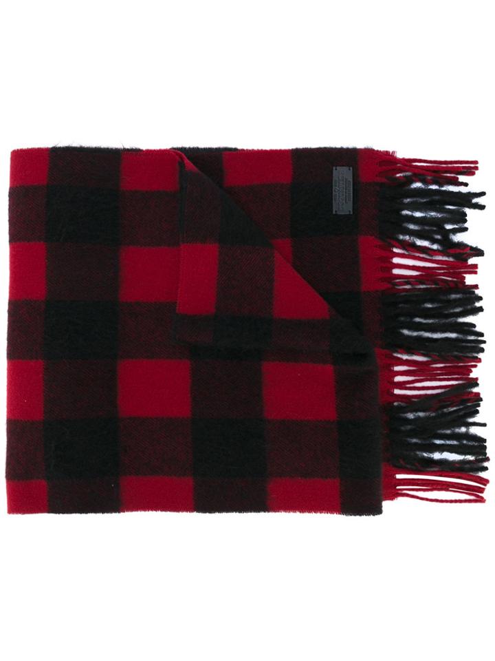 Dsquared2 Check Scarf - Black