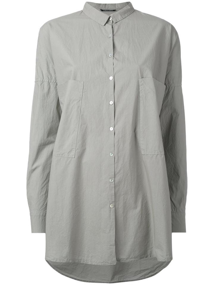 Album Di Famiglia - Oversized Shirt - Women - Cotton - M, Grey, Cotton