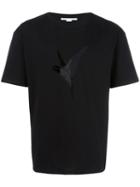 Stella Mccartney Hummingbird Embroidered T-shirt, Men's, Size: Large, Black, Cotton