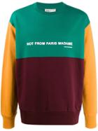 Drôle De Monsieur Colour Block Sweatshirt - Green