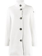 Rrd High Neck Fine Knit Coat - White