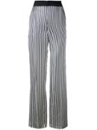 Lanvin - Striped Trousers - Women - Polyester/viscose/wool - 36, Black, Polyester/viscose/wool