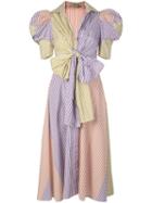 Silvia Tcherassi Colourblock Stripes Shirt Dress - Multicolour