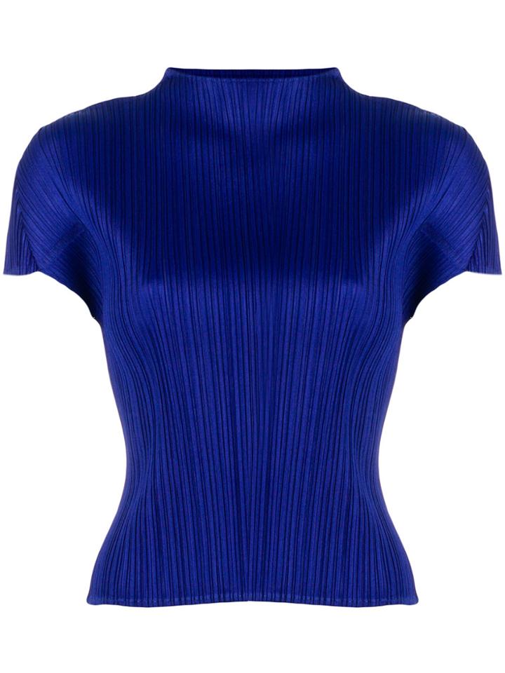 Pleats Please By Issey Miyake Pleated T-shirt - Blue