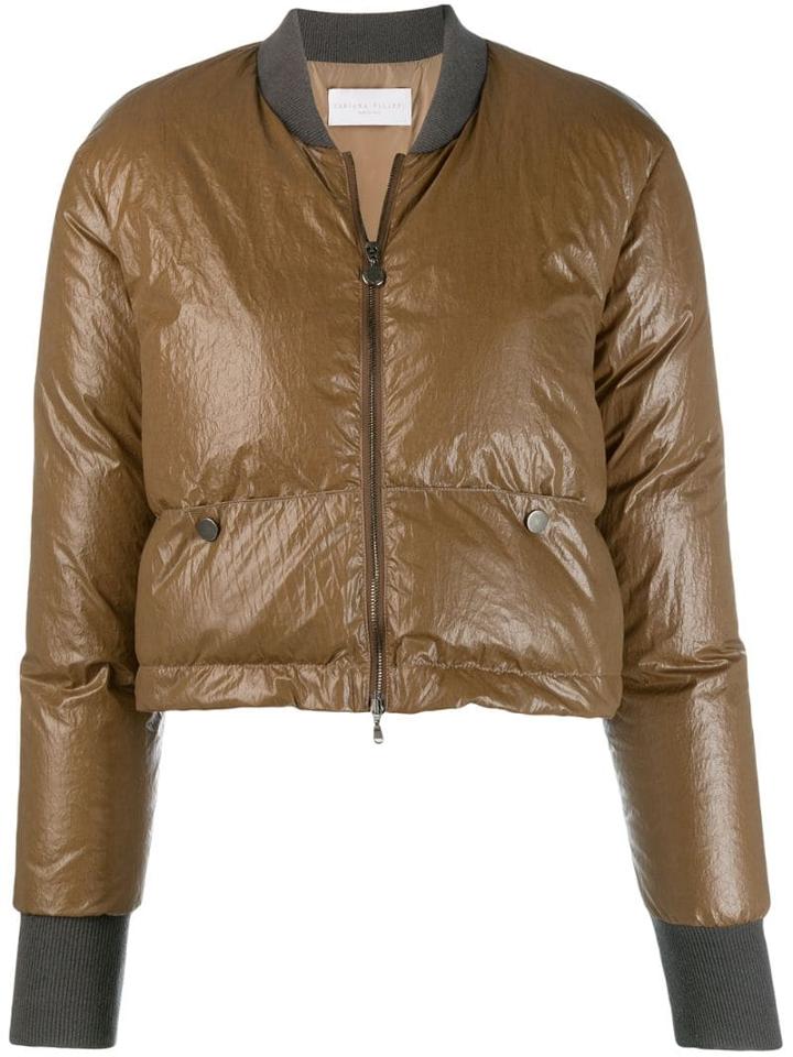 Fabiana Filippi Cropped Puffer Jacket - Brown
