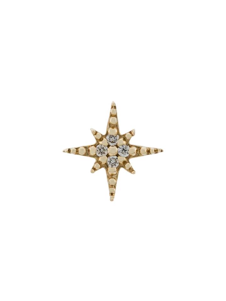Sydney Evan Star Stud Earring - Gold