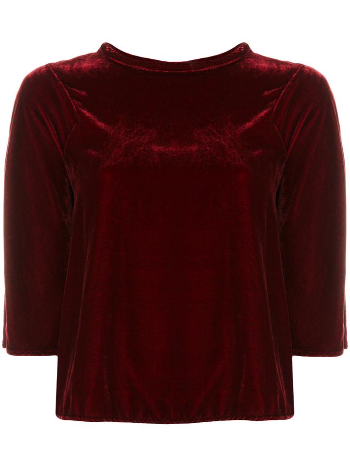 Aspesi Three Quarter Sleeve Top - Red
