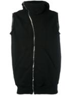 Rick Owens Drkshdw Zip Up Hoodie, Men's, Size: Large, Black, Cotton/leather