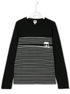 Karl Lagerfeld Kids Striped Longsleeved T-shirt - Black