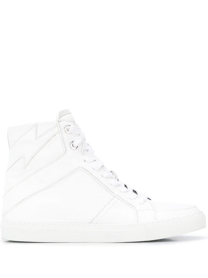 Zadig & Voltaire High Flash Lace-up Sneakers - White