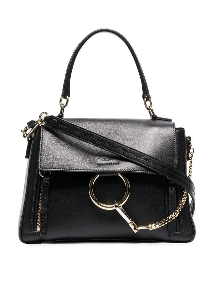 Chloé Black Leather Faye Day Bag