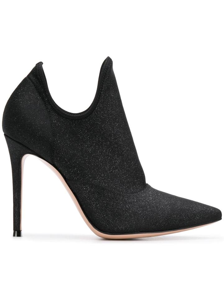 Gianvito Rossi Cut-out Ankle Boots - Black