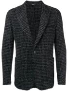 Dolce & Gabbana Knitted Check Jacket - Grey