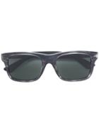 Gucci Eyewear Web Trim Wayfarer Sunglasses, Men's, Size: 53, Grey, Acetate/rubber