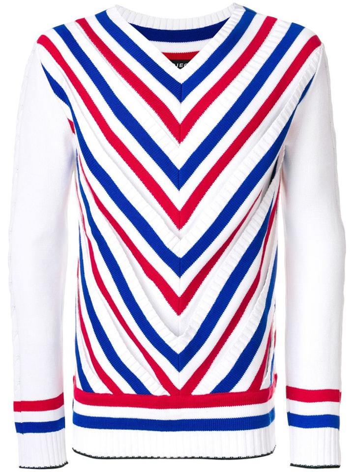 Y/project V-striped Pullover - White