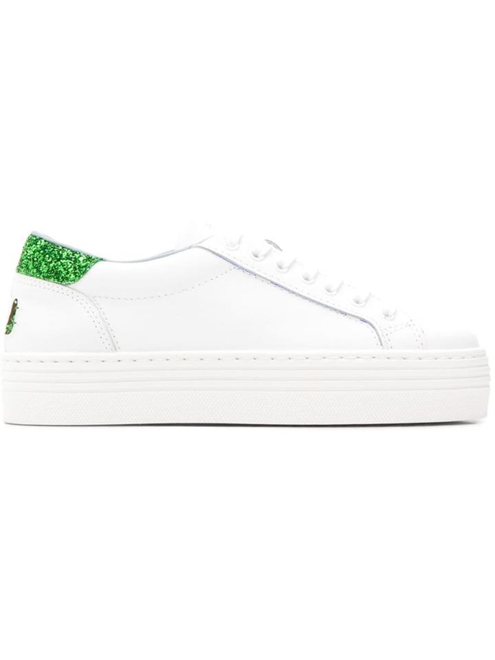 Chiara Ferragni Cactus Heel Counter Sneakers - White