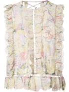 Zimmermann Scalloped Detail Tank, Women's, Size: 0, White, Cotton