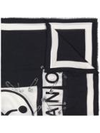 Moschino Safety Pin Print Scarf - Blue